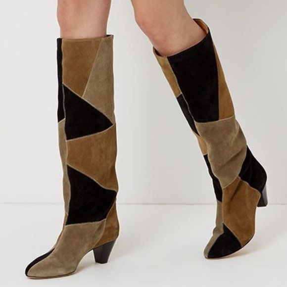 ISABEL MARANT ETOILE Patchwork Boots 38 7.5 $715 - Picture 1 of 7